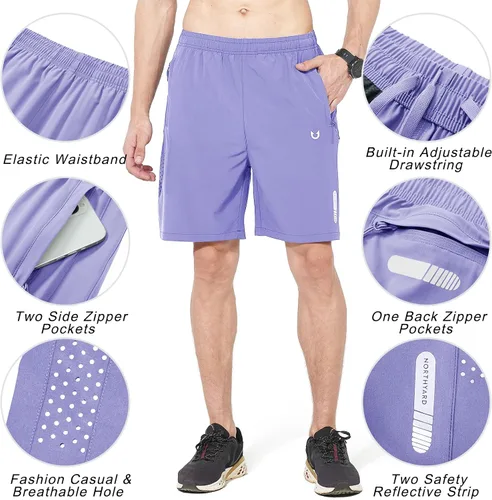 Miniatura 35 de NORTHYARD - Pantalones cortos deportivos para correr para hombres, ligeros, de secado rápido, 7, 5 o 9 pulgadas, para senderismo, deportes, gimnasio