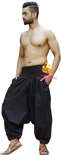 Miniatura 5 de SARJANA HANDICRAFTS Pantalones de harén unisex de algodón para hombre y mujer