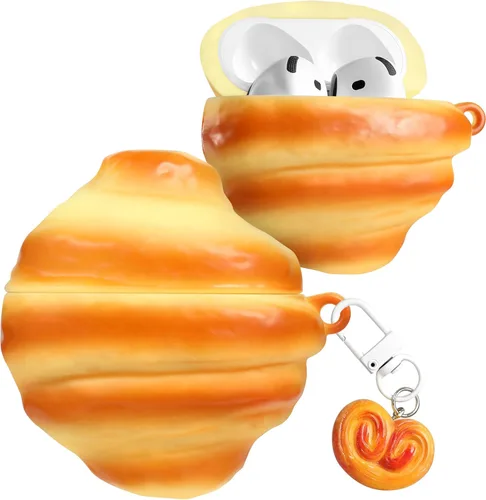 Miniatura 13 de Boaretiu - Funda para AirPods Pro/Pro de 2ª generación, lindo KawaiiBanana con llavero para AirPods Pro y Pro 2, divertida funda 3D de silicona