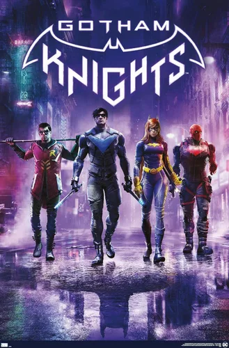DC Comics - Póster de pared de videojuegos Gotham Knights de arte clave, 34 pulgadas de largo x 22.4 pulgadas de ancho, versión sin marco