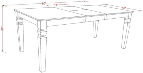 Miniatura 6 de East West Furniture WEDU6D-BLK-LC - Juego de comedor de 6 piezas que contiene una mesa de comedor rectangular con hoja de mariposa y 4 sillas