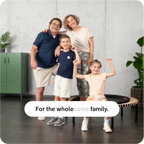 Miniatura 7 de bellicon Mini trampolín Suspensión elástica de hasta 330 libras Rebotador de fitness interior para adultos Patas atornilladas