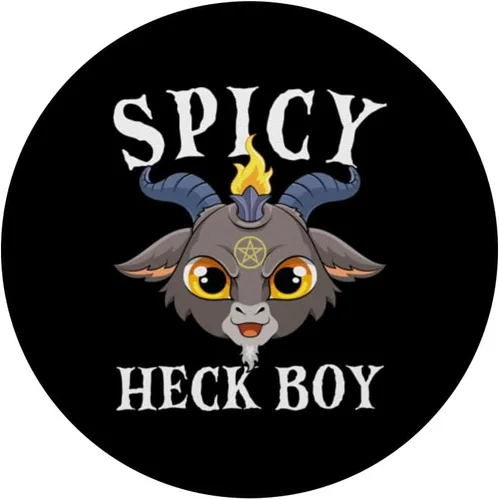 Miniatura 3 de Spicy Heck Boy Satan Baphomet Goat Demon Satanic Pentagram PopSockets PopGrip intercambiable