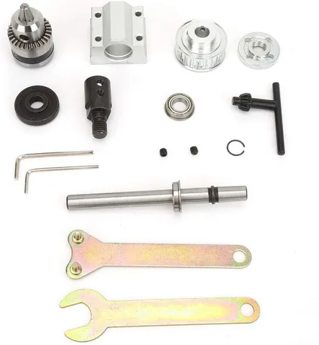 Miniatura 2 de ViaGasaFamido Mini portabrocas adaptador, accesorio de taladro para carpintería de precisión con juego de portabrocas B16, manga de eje M10