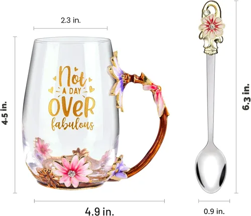 Miniatura 2 de OEAGO Regalos de cumpleaños para mujeres, taza de té para mamá, regalos únicos de amistad para madres para ella de parte de hija, hijo, ideas