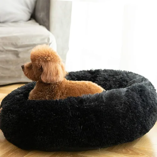 Miniatura 6 de Hachikitty Calming Donut Cuddler - Cama para perros medianos, 24 pulgadas