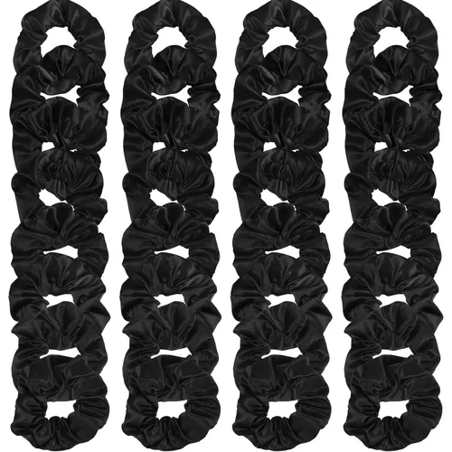 Hoteam 200 coleteros de satén para el cabello a granel para cola de caballo, bandas elásticas de satén de color sólido para mujeres, adolescentes,