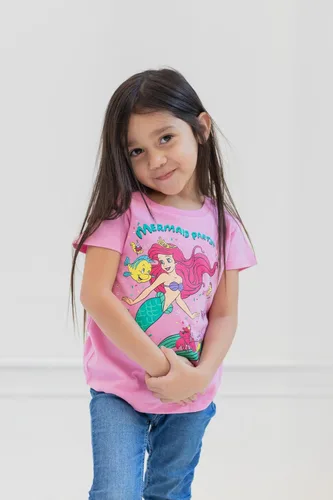 Miniatura 4 de Disney Minnie Mouse Princess The Little Mermaid Moana Lilo & Stitch Frozen Elsa - Camiseta de cumpleaños para niñas pequeñas y grandes