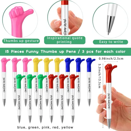 Miniatura 2 de Fumete 45 piezas de regalos de agradecimiento a granel, bolígrafos inspiradores y llaveros con bolsas de organza, impresionante reconocimiento