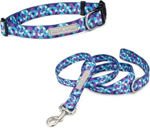 Miniatura 45 de Lucky Love Dog - Collar de perro ajustable con hebilla de fácil clic para los grandes, duradero y cómodo para perros machos y hembras, collar