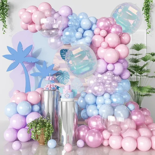 Miniatura 8 de Kit de arco de guirnalda de globos de Año Nuevo, globos de estrella de explosión negros y dorados, globos de estrella de explosión negra perla