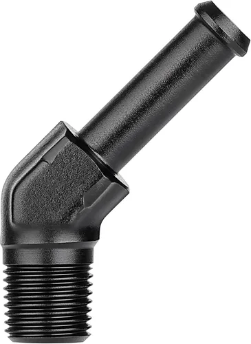 Miniatura 19 de EVIL ENERGY 3/8" NPT macho a 1/2" adaptador de montaje de púas 45 grados aluminio negro