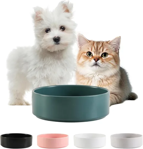 Miniatura 26 de Cuenco de cerámica para perros para comida y agua, cuenco comedero para mascotas para perros y gatos pequeños, plato de alimentación de cerámica