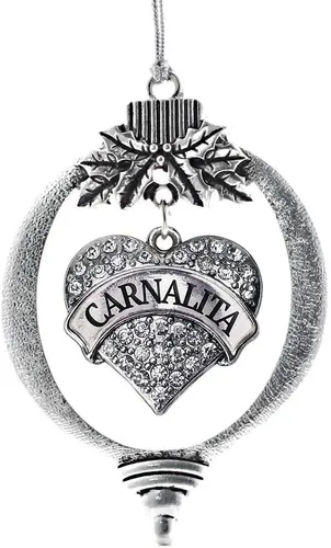 Miniatura 248 de Inspired Silver Adornos festivos de dije de corazón pave de plata con circonitas cúbicas