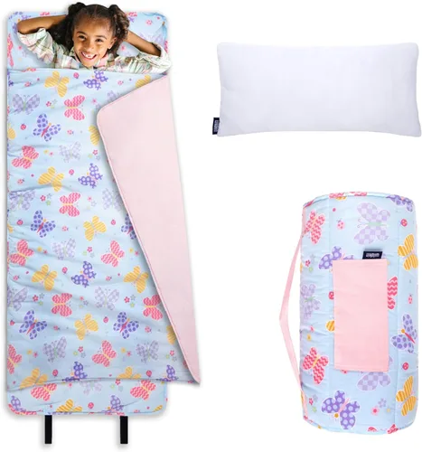 Miniatura 20 de Wildkin Alfombrilla para Siesta Infantil Original – Cómoda Alfombrilla para Dormir con Almohada, Ideal para Escuela y Viajes Corazones arco iris