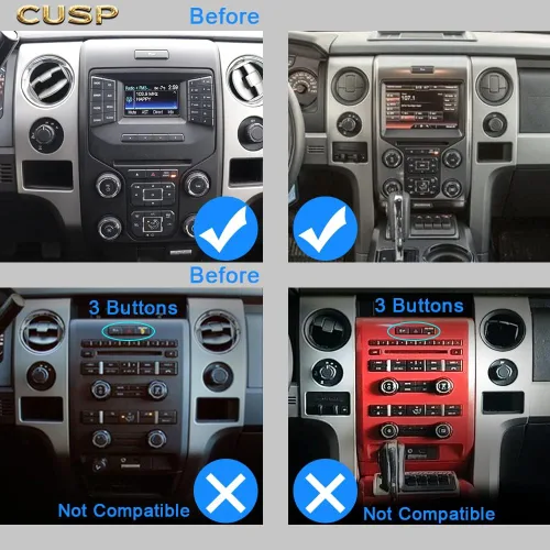Miniatura 2 de CUSP Estéreo de coche Android estilo T de 12.1 pulgadas para Ford F150 F-150 Raptor 2009-2014, PX6 4GB+64GB unidad principal de pantalla táctil