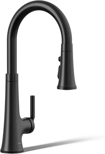 Miniatura 26 de KOHLER 23767-BL Grifo de tono de barra de cocina de un solo mango, grifo de fregadero de preparación, grifo de barra húmeda, grifo para fregadero