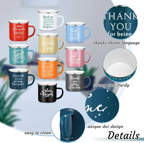 Miniatura 2 de Norme 10 tazas de regalo de agradecimiento, regalos de agradecimiento a los empleados, a granel para la semana del profesor, enfermera, 12 onzas