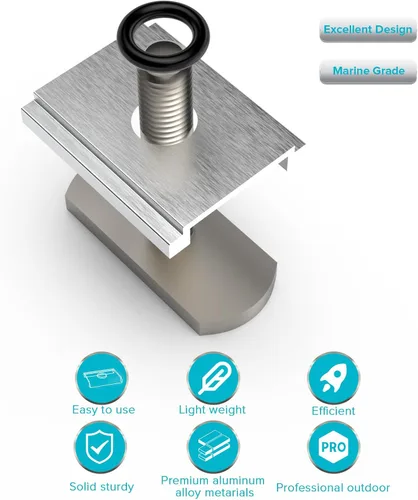 Miniatura 7 de Adaptador de kayak de aluminio para FeelFree UniTrack, placa adaptadora de pista de kayak Feel Free, compatible con Kayak FeelFree, Johnny Boats