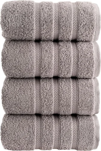 Miniatura 42 de HALLEY Paquete de 4 toallas de mano turcas de alta calidad (4 piezas) de 650 GSM, altamente absorbentes, súper suaves, 100% algodón, 4 toallas