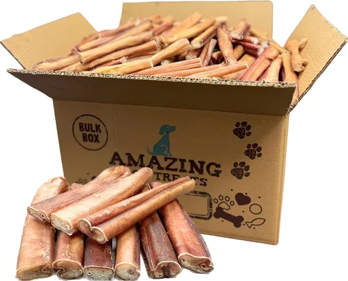 Miniatura 9 de Amazing Dog Treats - Palitos de matón de tamaño mediano de 6 pulgadas (50 unidades) - Palitos de matón a granel para perros - No ocultar huesos