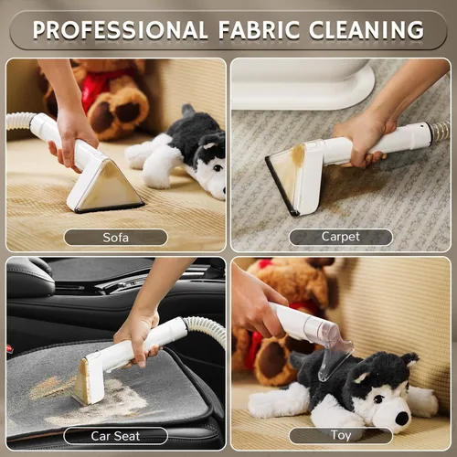 Miniatura 5 de Airthereal - Limpiador portátil de manchas para tapicería, máquina de limpieza de alfombras con calentamiento instantáneo, máquina de champú