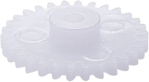 Miniatura 11 de Bettomshin 30 piezas de dientes de engranaje de plástico de 0.5 módulos modelo 322A OD 17mm/0.66" x diámetro del agujero 2mm/0.08" x espesor