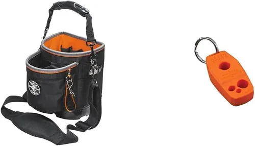 Miniatura 11 de Klein Tools 55419SP-14 Bolsa de herramientas con correa para el hombro tiene 14 bolsillos para almacenamiento de herramientas, puede adaptarse a