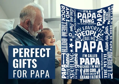 Miniatura 2 de InnoBeta Regalos para papá de nietos, nietos, regalos para abuelo, manta de sofá para abuelo, regalos de nietas y nietos para el día del padre