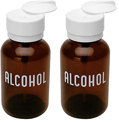 Miniatura 2 de Menda 35608, botella despachadora, de vidrio / polipropileno /acero /polietileno de baja densidad, toque duradero, con impresión de "Alcohol
