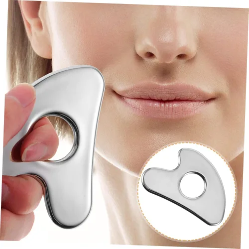 Miniatura 9 de Beavorty Tabla de raspado de metal, accesorio de masaje, raspador facial para el hogar, masajeador de cuello, hombro, brazo, raspador de pies