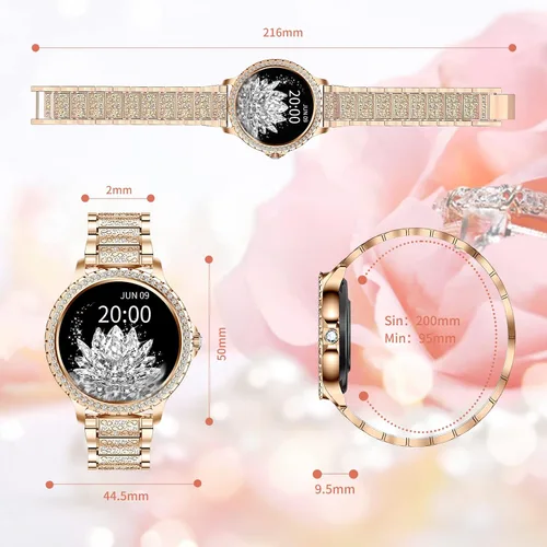 Miniatura 9 de Relojes inteligentes para mujer (respuesta/hacer llamadas), más de 120 relojes inteligentes deportivos para Android iOS, pantalla HD de 1.32