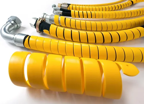 Miniatura 6 de Caplugs Serie SPSS – Safeplast Safeplast Safe-Spirals, manguera de envoltura en espiral y protector de cable, HD-PE amarillo, 1/2 pulgada