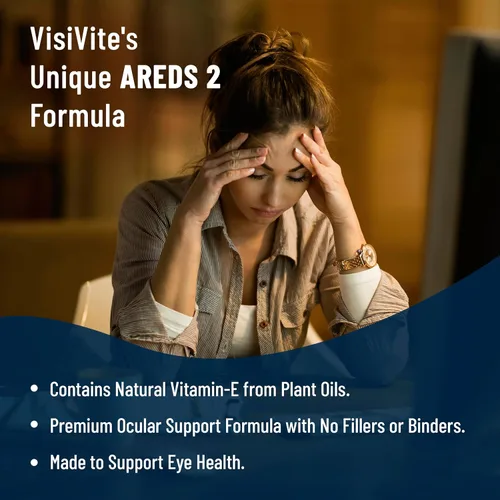 Miniatura 8 de Vitaminas para los ojos AREDS 2 sin zinc - Vitaminas para los ojos sin zinc - Zeaxantina más luteína vitaminas para los ojos - VCaps sin soja - Sin