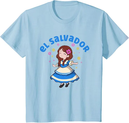 Miniatura 8 de Camiseta de mujer hispana con bandera salvadoreña de El Salvador Orgullosa, Negro