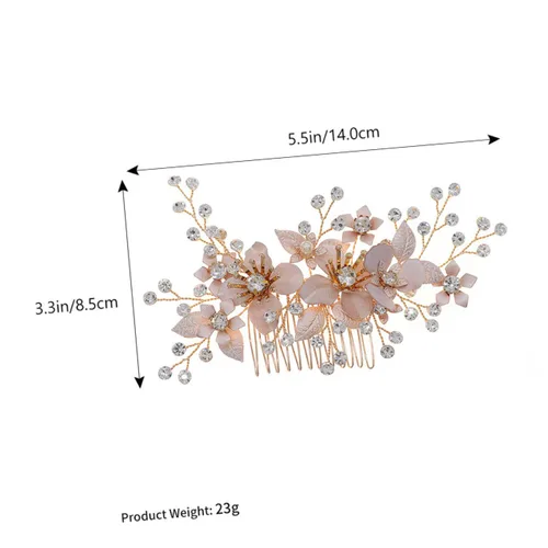 Miniatura 4 de Mikinona Elegante peine de pelo perla y diamante accesorio de boda nupcial elegante para mujeres niñas ocasión especial