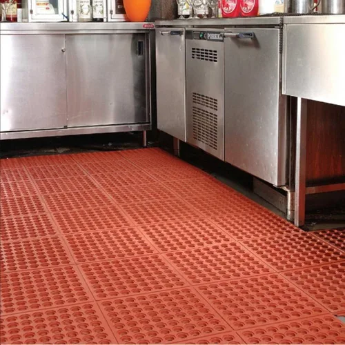 Miniatura 2 de New Star tapete para piso de caucho negro de 36" x 60", antifatiga, de alta resistencia, ideal para restaurantes o bares, 1 unidad.