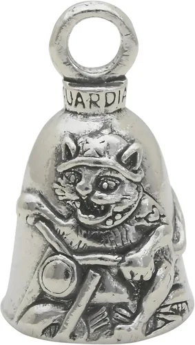 Miniatura 41 de Guardian Bell Good Luck Bell w/Keyring & Black Velvet Bag Motorcycle Bell Lead-Free Pewter Made in USA Phoenix Biker