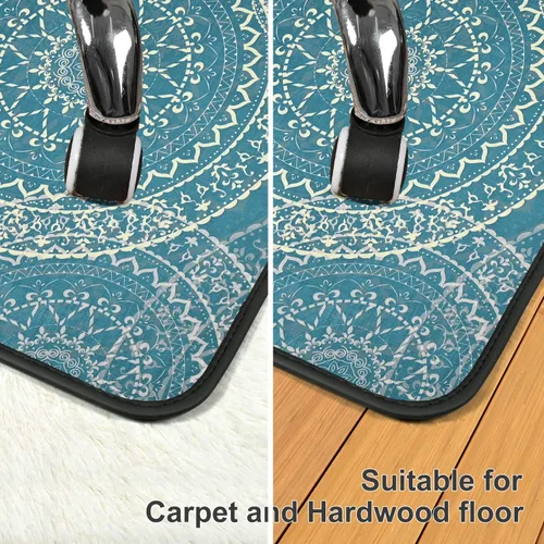 Miniatura 5 de Placoot Tapete para silla de oficina para alfombras y suelos de madera dura, 48 x 36 pulgadas, tapete de piso de alta calidad, tapete para silla