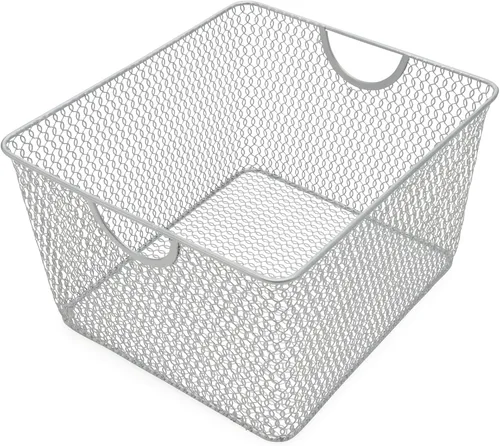 YBM Home Organizador de despensa de cocina, cesta de alambre para estantes, armarios, despensa, encimera, cesta de almacenamiento abierta de malla