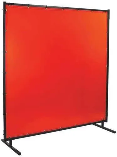 Steiner 548-4X6 Protect-O-Screen - Pantalla de soldadura clásica con cortina de vinilo transparente tintado de 40 mil, naranja, 4 pies x 6 pies