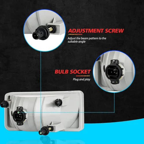 Miniatura 5 de Conjunto de luces antiniebla para Chevy Silverado 2007 2008 2009 2010 2011 2012 2013 2014 2015 Kit de repuesto para Avalanche 2007-2013, Suburban