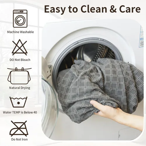 Miniatura 7 de Fundas de cojín para sofá seccional, fundas elásticas para sofá modular en forma de L, funda de cojín lavable, fundas de asiento suaves