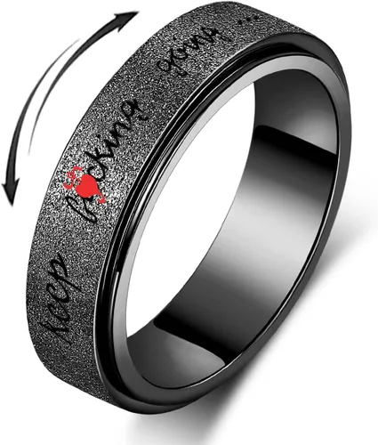 Anillo Inicial Giratoria de Ansiedad para Mujeres Anillo de Ansiedad para Mujeres y Hombres Anillo de Pulgar para Hombres Anillo Giratoria de Plata
