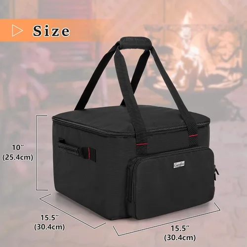 Miniatura 6 de samdew Bolsa de transporte Firecube para exteriores de 14 pulgadas, funda para hoguera de 14 pulgadas compatible con Outland Firecube 805 portátil