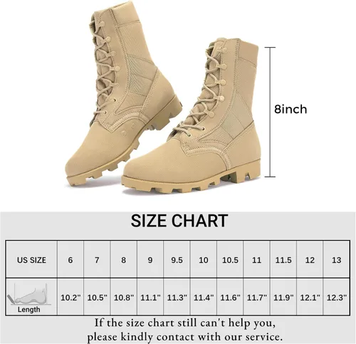 Miniatura 5 de WIDEWAY Botas tácticas del ejército para hombre botas de combate ligeras botas de selva botas de trabajo militares botas de desierto