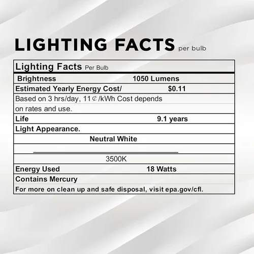 Miniatura 8 de Bombilla base CFL de doble tubo T4 de 18 vatios de 4 pines G24Q-2, 3500 K, 1050 lm, sustituye a PLC-18W 827, fluorescente compacta, luz blanca
