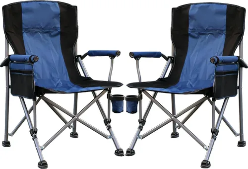 Silla de Campamento para Adultos de Servicio Pesado, Sillas Portátiles para Patio y Césped al Aire Libre, Soporta 350 Libras, Respaldo Alto