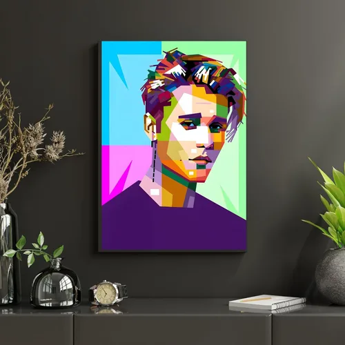 Miniatura 8 de Modern Merch Justin Bieber - Kit de arte de diamantes para adultos, arte pop 5D de celebridades, kit de pintura de diamantes para adultos