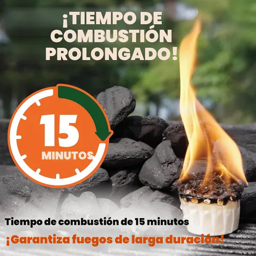 Miniatura 4 de Superior Trading - Cápsulas de arranque de fuego en cubo de plástico, iniciadores de fuego para fogatas, barbacoa, parrilla, hoguera, estufa de leña